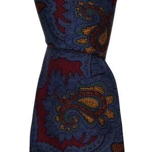 Vintage Polo Ralph Lauren Silk Necktie Mens Multicolor Paisley Designer Tie EUC